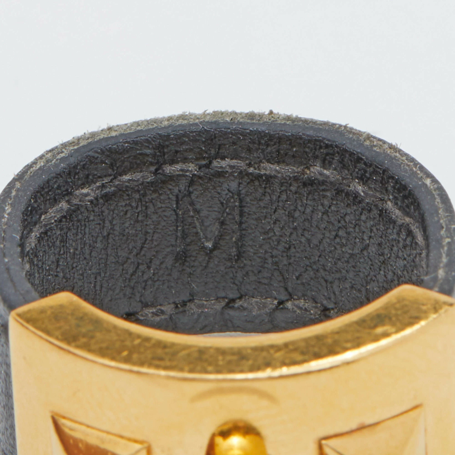 Hermes Hermès Collier De Chien Gold Plated Black Leather Band Ring Size EU 57 For Women 8 Hermes Hermès Collier De Chien Gold Plated Black Leather Band Ring Size EU 57 For Women - Image 6