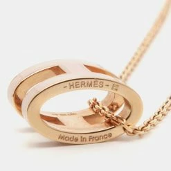 Hermes Hermès Pop H Pink Enamel Gold Tone Pendant Necklace For Women 12 Hermes Hermès Pop H Pink Enamel Gold Tone Pendant Necklace For Women -Deals Hermes Store luxury women hermes used accessories p684516 003