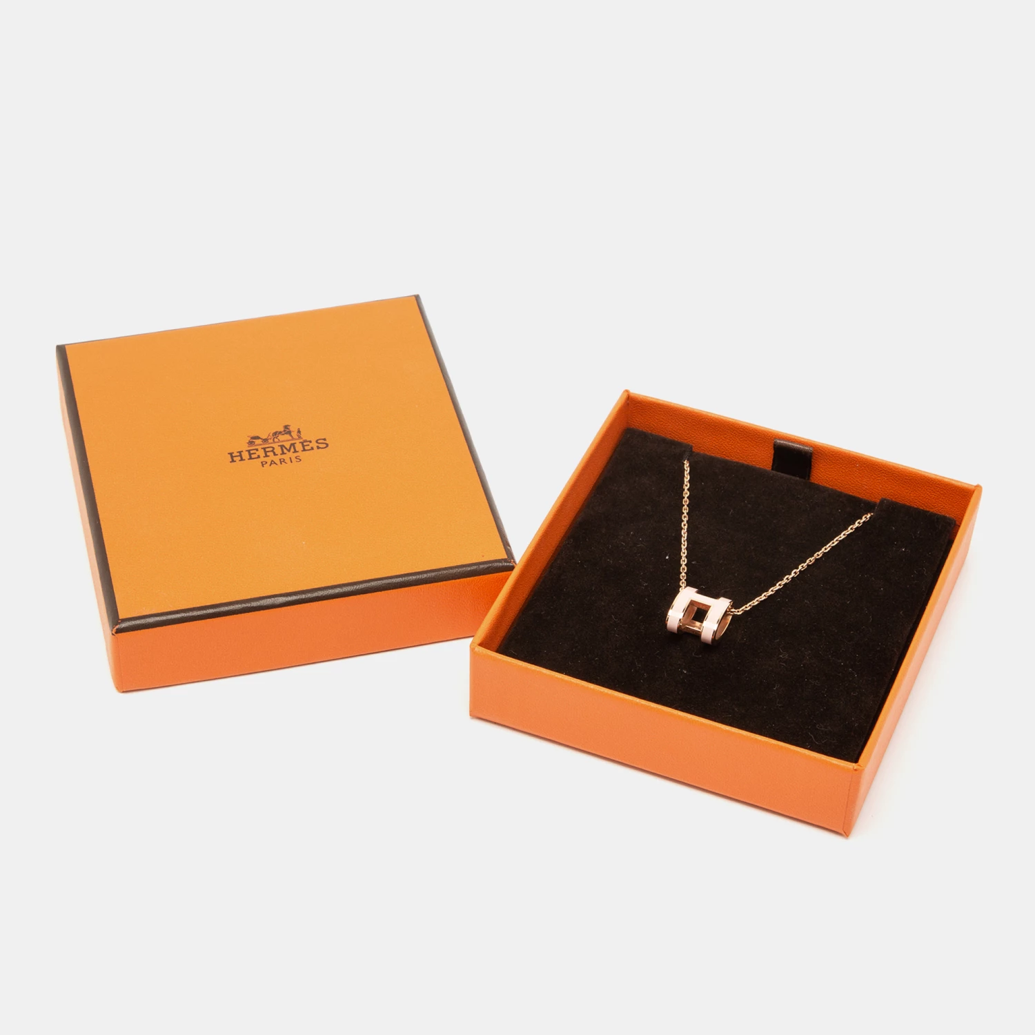 Hermes Hermès Pop H Pink Enamel Gold Tone Pendant Necklace For Women 9 Hermes Hermès Pop H Pink Enamel Gold Tone Pendant Necklace For Women - Image 7