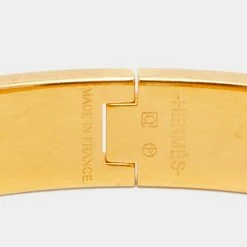 Hermes Clic H Turquoise Enamel Gold Plated Bracelet For Women -Deals Hermes Store luxury women hermes used accessories p684591 005