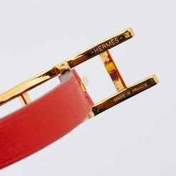 Hermes Hermès Behapi Orange & Purple Leather Double Tour Reversible Bracelet XS For Women -Deals Hermes Store luxury women hermes used accessories p690140 003