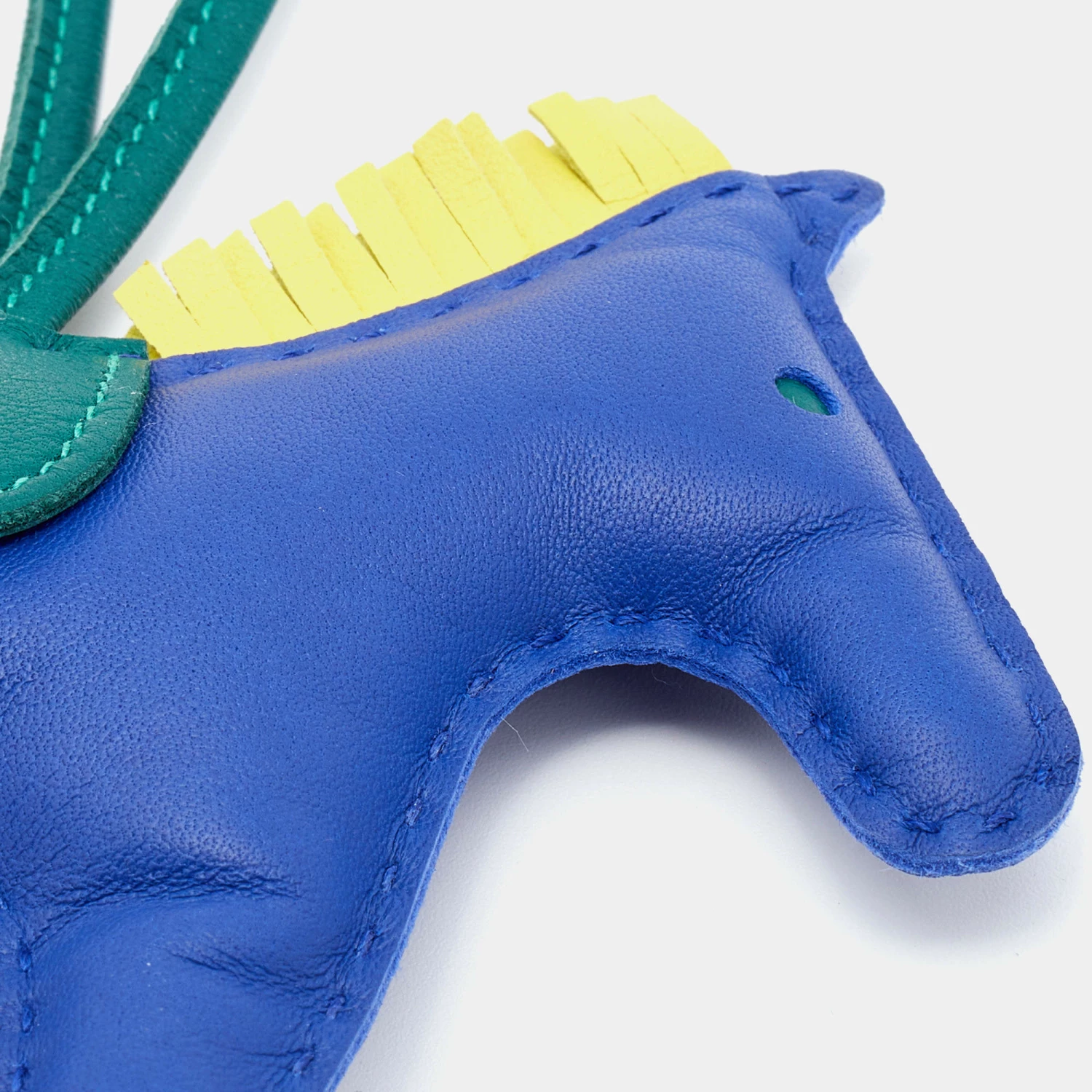 Hermes Hermès Bleu Electric/Malachite/Lime Milo Lambskin GriGri Rodeo Bag Charm MM For Women 4 Hermes Hermès Bleu Electric/Malachite/Lime Milo Lambskin GriGri Rodeo Bag Charm MM For Women - Image 2