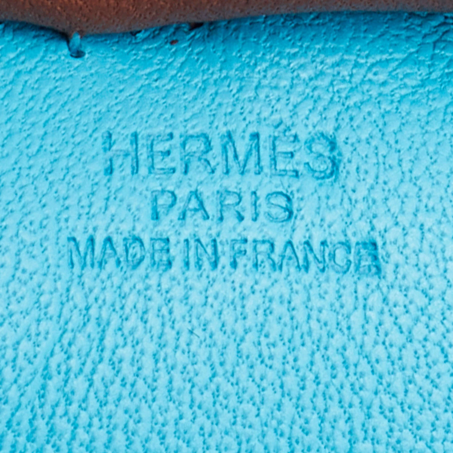 Hermes Hermès Bleu Aztec/Bleu Electric/Fauve Milo Lambskin GriGri Rodeo Bag Charm MM For Women 6 Hermes Hermès Bleu Aztec/Bleu Electric/Fauve Milo Lambskin GriGri Rodeo Bag Charm MM For Women - Image 4