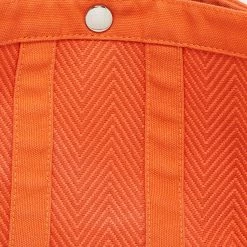 Hermes Hermès Orange Toile Chevron Garden Party Pouch For Women -Deals Hermes Store luxury women hermes used accessories p692786 008