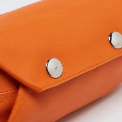 Hermes Orange Leather BePop MM Pouch For Women -Deals Hermes Store luxury women hermes used accessories p692866 004