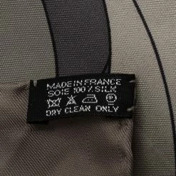 Hermes Grey 'Les Folies Du Ciel II' Silk Square Scarf For Women -Deals Hermes Store luxury women hermes used accessories p78072 004