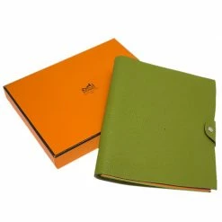 Hermes Pelouse Togo Leather Ulysses Agenda/Notebook MM For Women -Deals Hermes Store luxury women hermes used accessories p81159 007