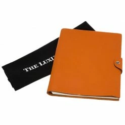 Hermes Orange Togo Leather Ulysses Agenda/Notebook MM For Women -Deals Hermes Store luxury women hermes used accessories p81160 007