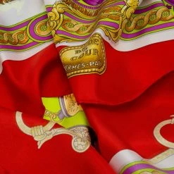 Hermes Multicolor Brides De Cour Silk Square Scarf For Women 9 Hermes Multicolor Brides De Cour Silk Square Scarf For Women -Deals Hermes Store luxury women hermes used accessories p81414 003