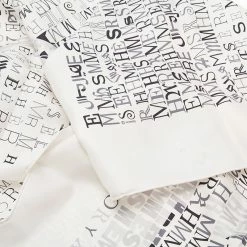 Hermes White & Grey Logo Letters Square Silk Scarf For Women 10 Hermes White & Grey Logo Letters Square Silk Scarf For Women -Deals Hermes Store luxury women hermes used accessories p82965 004