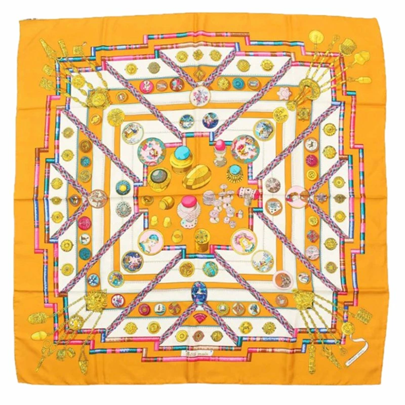 Hermes Yellow Silk Petite Main Scarf 90cm For Women 3 Hermes Yellow Silk Petite Main Scarf 90cm For Women