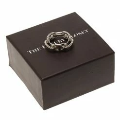 Hermes Regate Silver Permabrass Scarf Ring For Women -Deals Hermes Store luxury women hermes used accessories p83791 005