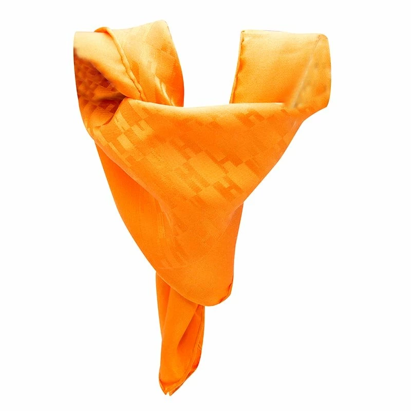Hermes Orange H Pattern Square Silk Scarf For Women 4 Hermes Orange H Pattern Square Silk Scarf For Women - Image 2
