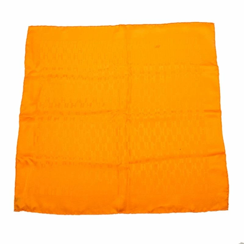 Hermes Orange H Pattern Square Silk Scarf For Women 5 Hermes Orange H Pattern Square Silk Scarf For Women - Image 3