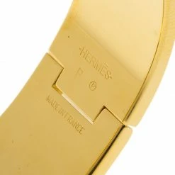Hermes Clic Clac H White Enamel Gold Plated Wide Bracelet PM For Women 10 Hermes Clic Clac H White Enamel Gold Plated Wide Bracelet PM For Women -Deals Hermes Store luxury women hermes used accessories p86985 0004