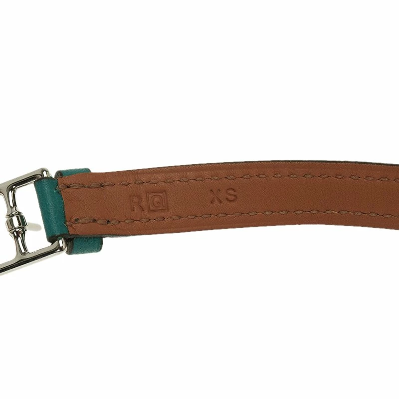 Hermes Etrivière Double Tour Green Leather Bracelet XS For Women 7 Hermes Etrivière Double Tour Green Leather Bracelet XS For Women - Image 5
