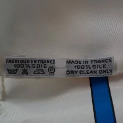 Hermes White Boat Printed Silk Thalassa Square Scarf For Women -Deals Hermes Store luxury women hermes used accessories p90209 003