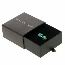 Hermes Pop H Turquoise Lacquered Gold Plated Stud Earrings For Women -Deals Hermes Store luxury women hermes used accessories p91040 006