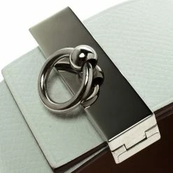 Hermes Imprévisible White Leather Palladium Plated Wide Bracelet For Women -Deals Hermes Store luxury women hermes used accessories p92896 003