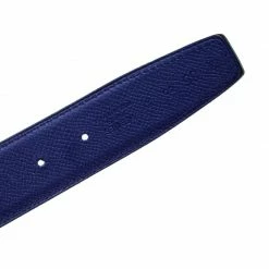 Hermes Dark Grey/Purple Leather Palladium Idem Belt 85 CM For Women -Deals Hermes Store luxury women hermes used accessories p93065 005