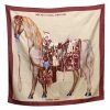 Hermes Red Mon Petit Cheval Mexicain Silk Square Scarf For Women -Deals Hermes Store luxury women hermes used accessories p95265 001