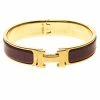 Hermes Clic Clac H Purple Enamel Gold-Plated Bracelet PM For Women -Deals Hermes Store luxury women hermes used accessories p96790 001