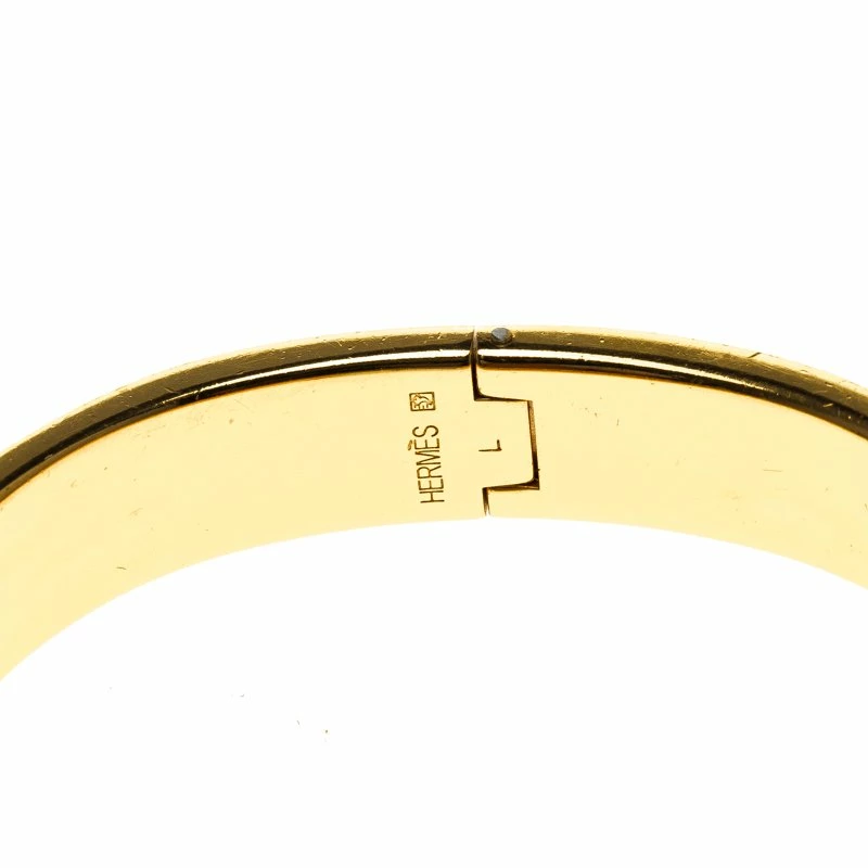 Hermes Clic Clac H Purple Enamel Gold-Plated Bracelet PM For Women 8 Hermes Clic Clac H Purple Enamel Gold-Plated Bracelet PM For Women - Image 6