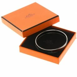 Hermes Multicolor Printed Enamel Palladium Plated Narrow Bracelet GM For Women -Deals Hermes Store luxury women hermes used accessories p96791 007