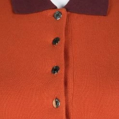 Hermes Seiller Orange Contrast Trim Detail Polo T-Shirt S For Women -Deals Hermes Store luxury women hermes used clothes p106253 0004