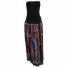 Hermes Black Printed Strapless Dress M For Women