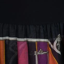 Hermes Black Printed Strapless Dress M For Women -Deals Hermes Store luxury women hermes used clothes p116908 004