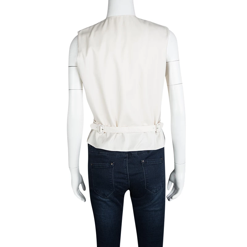 Hermes Cream Wool Waistcoat M For Women 5 Hermes Cream Wool Waistcoat M For Women - Image 3