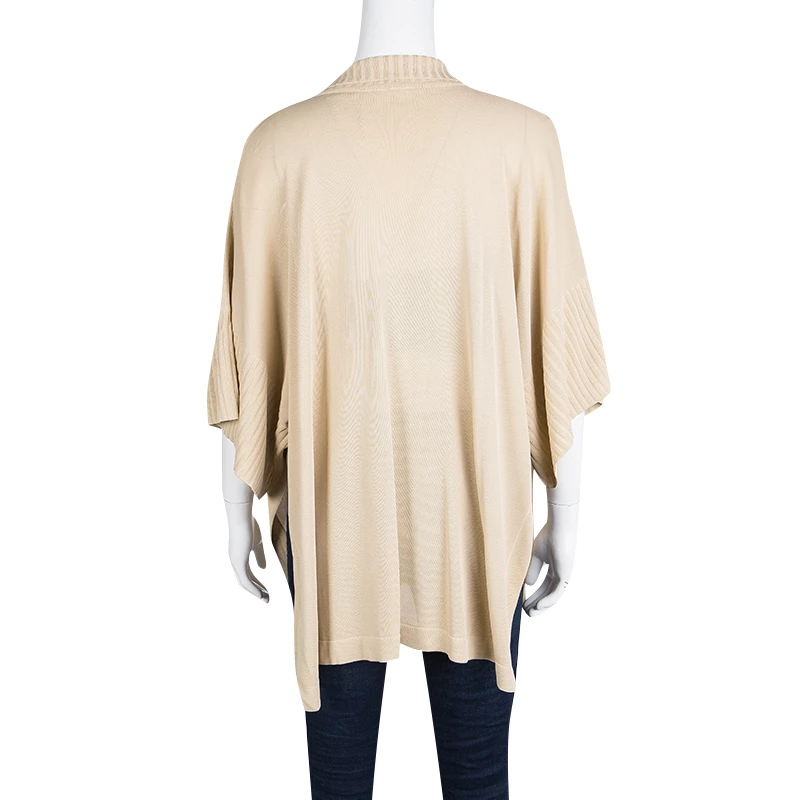 Hermes Beige Knit Open Side Detail Oversized Top L For Women 5 Hermes Beige Knit Open Side Detail Oversized Top L For Women - Image 3