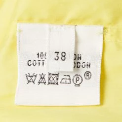 Hermes Yellow Cotton Long Sleeve Button Front Shirt M For Women -Deals Hermes Store luxury women hermes used clothes p132320 0006