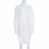 Hermes White Cotton Button Front Shirt Dress S For Women -Deals Hermes Store luxury women hermes used clothes p168245 001