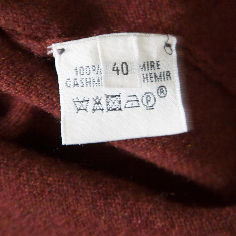 Hermes Brown Cashmere Dolman Sleeve Cropped Sweater M For Women 8 Hermes Brown Cashmere Dolman Sleeve Cropped Sweater M For Women - Image 6