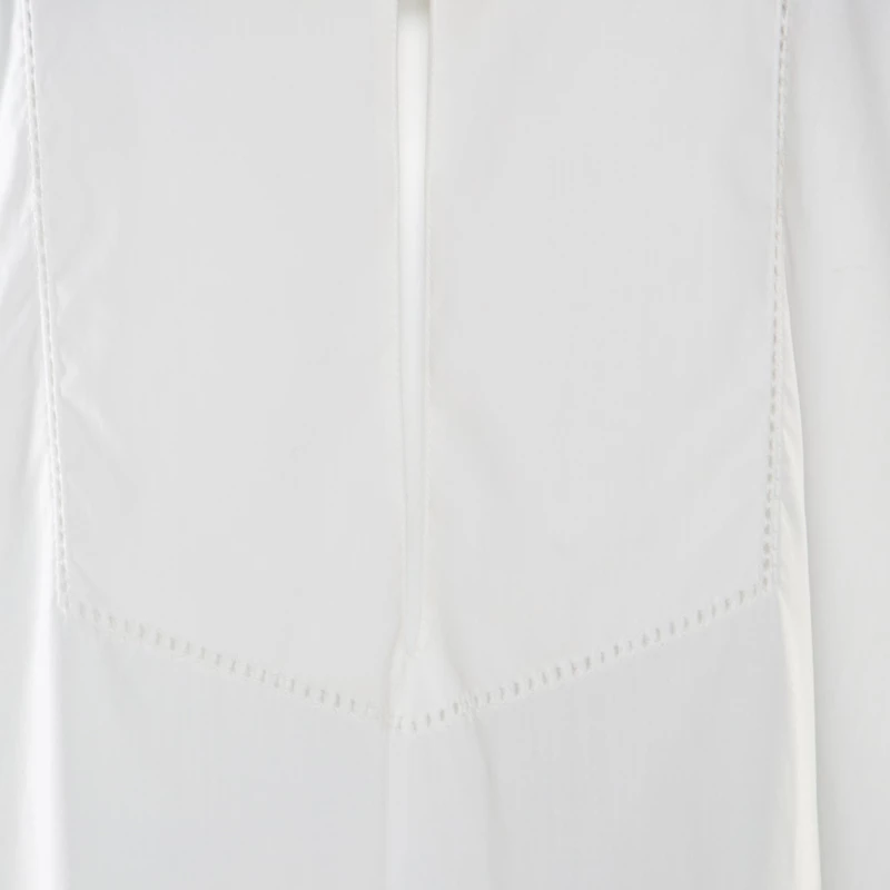 Hermes Off White Cotton Embroidered Pocket Detail Sleeveless Tunic Dress M For Women 6 Hermes Off White Cotton Embroidered Pocket Detail Sleeveless Tunic Dress M For Women - Image 4