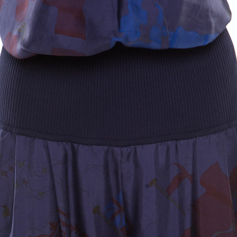 Hermes Dark Blue Pavois Flag Print Silk Halter Top And Trousers Set M For Women 7 Hermes Dark Blue Pavois Flag Print Silk Halter Top And Trousers Set M For Women - Image 5