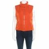 Hermes Sellier Orange Quilted Zip Front Vest M For Women -Deals Hermes Store luxury women hermes used clothes p184901 004