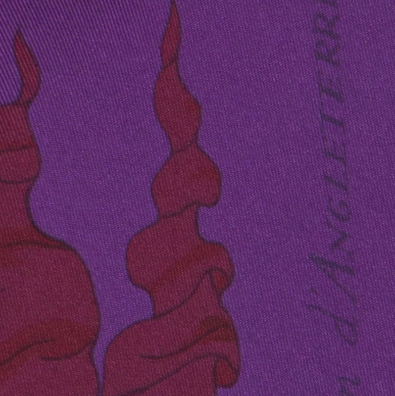 Hermes Purple Flag Print Silk One Shoulder Pavois Scarf Maxi Dress M For Women 6 Hermes Purple Flag Print Silk One Shoulder Pavois Scarf Maxi Dress M For Women - Image 4