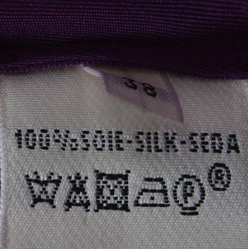 Hermes Purple Flag Print Silk One Shoulder Pavois Scarf Maxi Dress M For Women 8 Hermes Purple Flag Print Silk One Shoulder Pavois Scarf Maxi Dress M For Women - Image 6