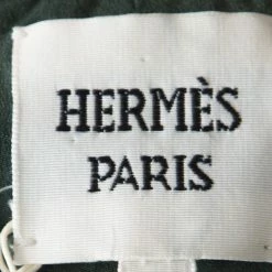 Hermes Green Lambskin High Waisted Slim Fit Trousers M For Women -Deals Hermes Store luxury women hermes used clothes p237775 005