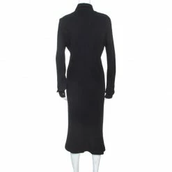 Hermes Black Silk Long Sleeve Collared Dress L For Women 10 Hermes Black Silk Long Sleeve Collared Dress L For Women -Deals Hermes Store luxury women hermes used clothes p242180 003