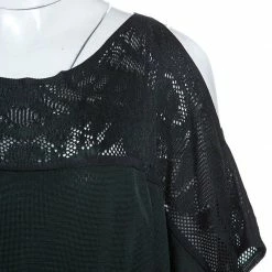 Hermes Bottle Green Crochet Knit Detail Tasseled Drawstring Dress M For Women -Deals Hermes Store luxury women hermes used clothes p245295 001