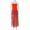 Hermes Orange Printed Strapless Dress L For Women -Deals Hermes Store luxury women hermes used clothes p264152 001