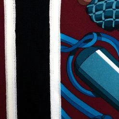 Hermes Maroon Fouets Et Badines Print Silk Shift Dress L For Women -Deals Hermes Store luxury women hermes used clothes p273118 007