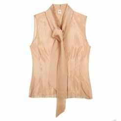 Hermes Front Tie Peach Top XL For Women