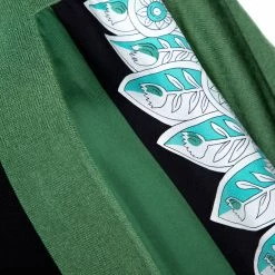 Hermes Green Printed Silk & Knit Open Front Cardigan M For Women -Deals Hermes Store luxury women hermes used clothes p286587 003