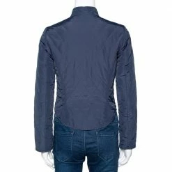 Hermes Navy Blue Quilted Reversible Jacket XS For Women -Deals Hermes Store luxury women hermes used clothes p296819 005