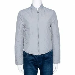 Hermes Navy Blue Quilted Reversible Jacket XS For Women -Deals Hermes Store luxury women hermes used clothes p296819 008